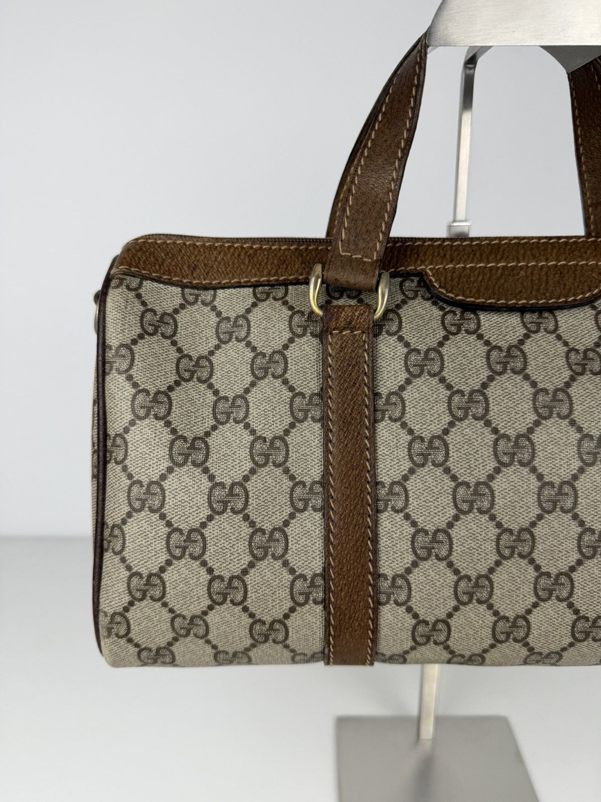 Vintage 70s Gucci monogram mini boston bag