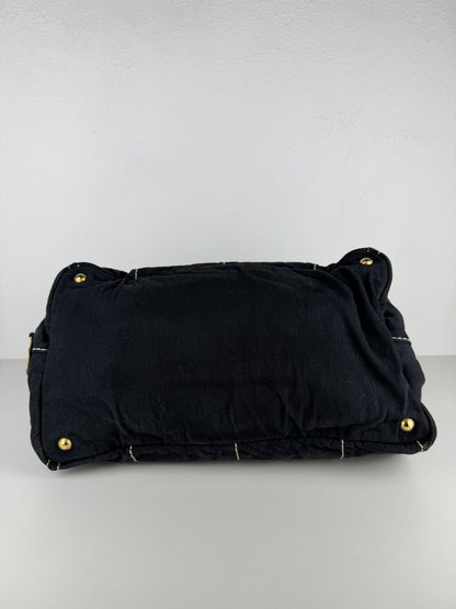 Prada canapa large canvas tote bag
