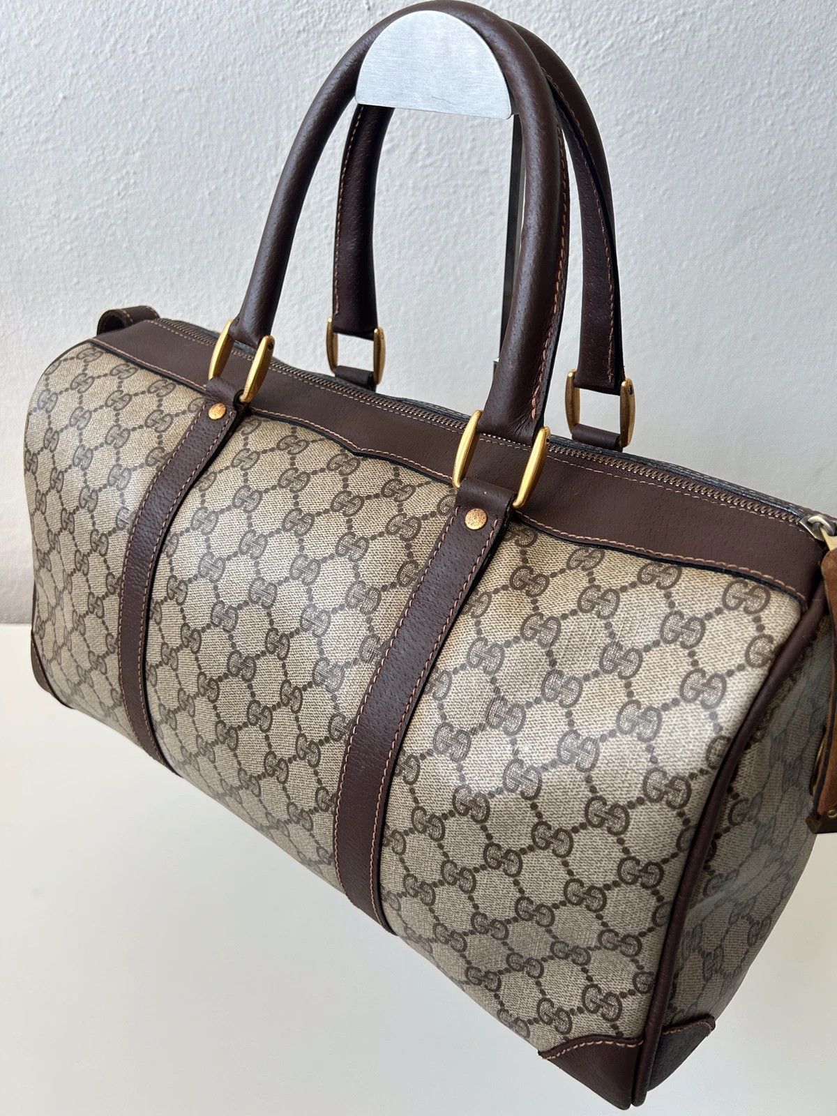 Vintage 70s-80s Gucci monogram Boston duffle bag