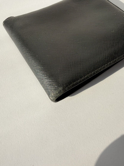 Prada saffiano leather bifold wallet
