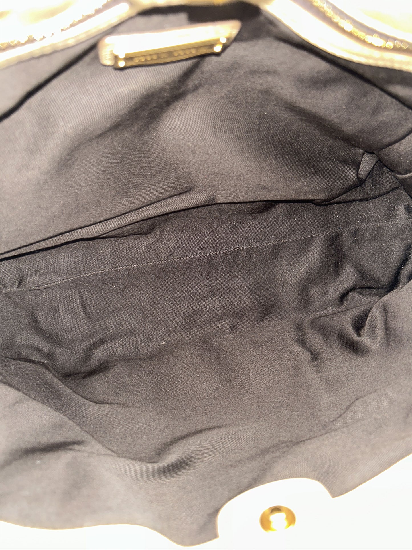 Miu miu vitello bauletto aperto gathered leather handbag