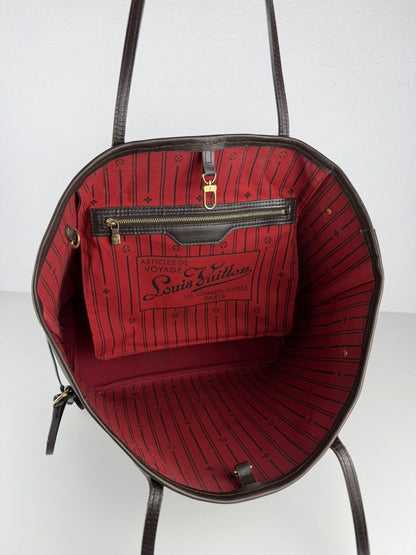 Louis Vuitton damier ebene neverfull mm tote bag