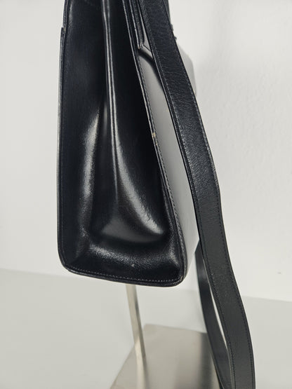 Vintage 80s Gucci lady lock box leather handbag