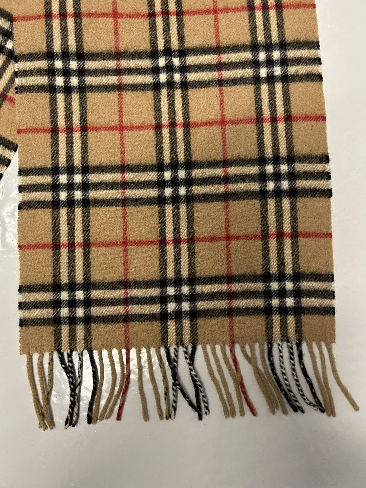 Vintage Burberry nova check long wool scarf