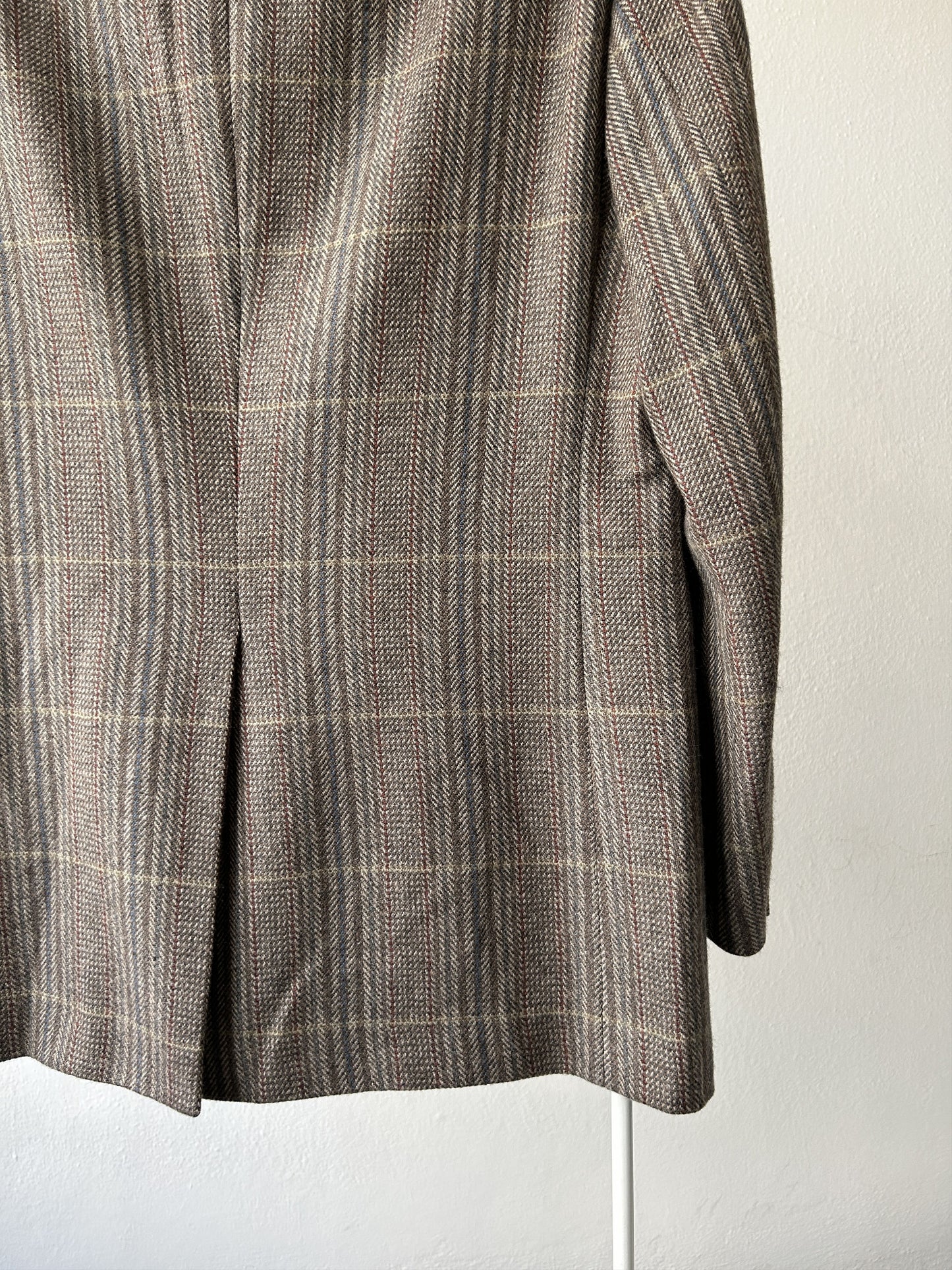 Vintage handmade checkered cashmere blazer