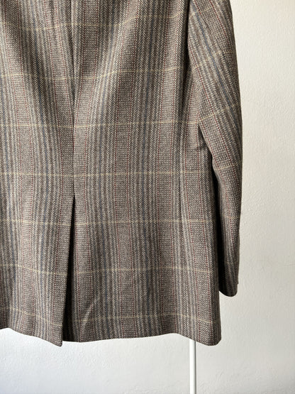 Vintage handmade checkered cashmere blazer