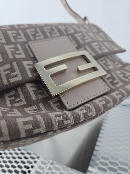 Fendi zucca monogram canvas mini baguette