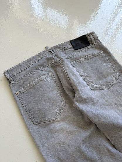 Dsquared2 distressed gray slim jeans