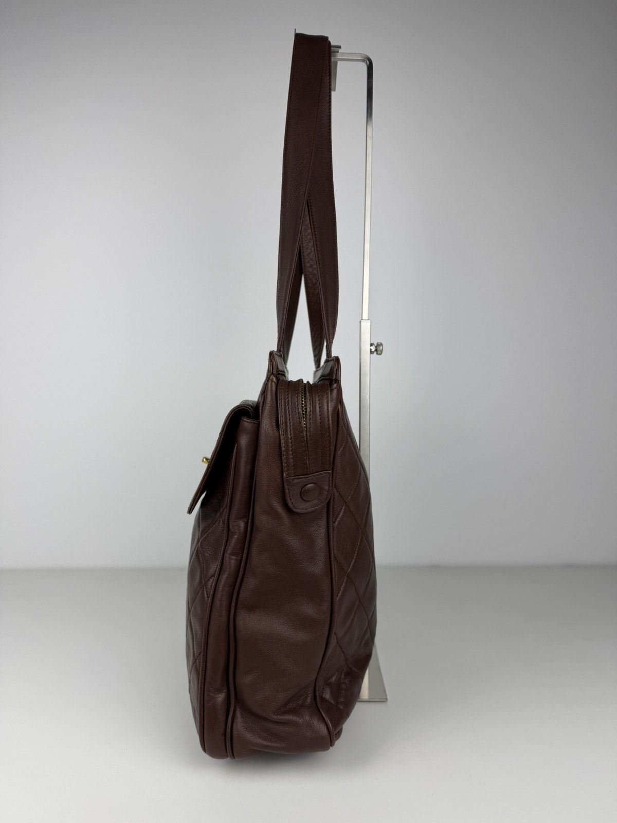 1996 Chanel CC turnlock matelasse quilted lambskin tote