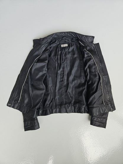 Archive y2k multipocket cropped lambskin leather jacket