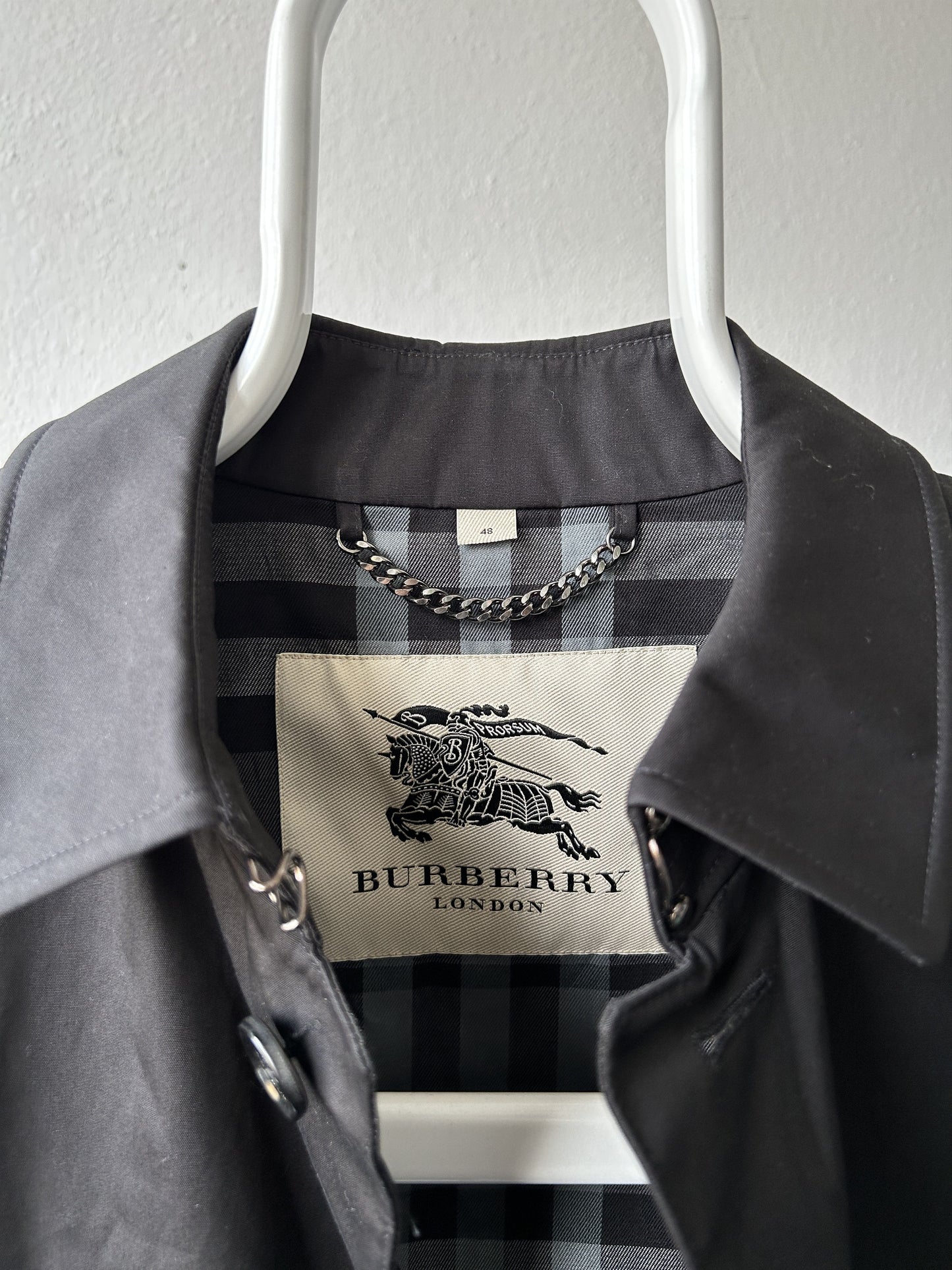 Burberry black trench coat