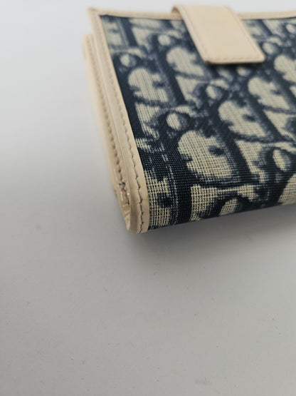 Vintage y2k Dior trotter monogram trifold wallet