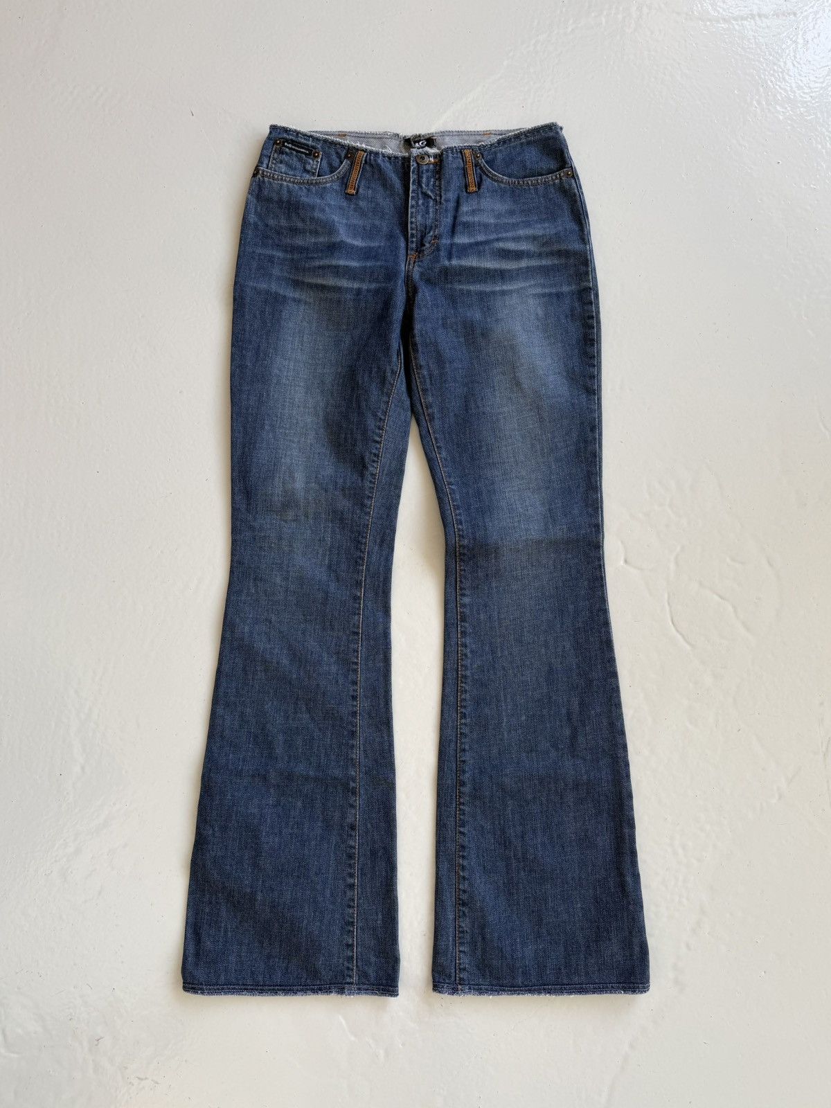 Y2k Dolce & Gabbana cutoff low waist flared denim