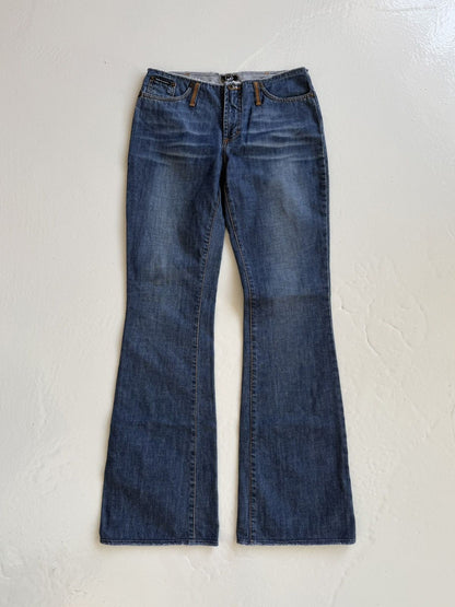 Y2k Dolce & Gabbana cutoff low waist flared denim
