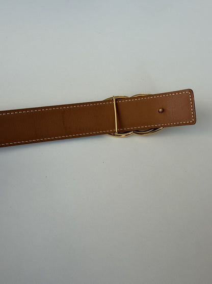 Vintage 1997 Hermes Courchevel leather belt