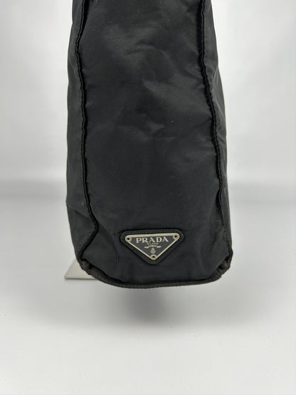 Vintage y2k prada nylon triangle logo plastic handle bag