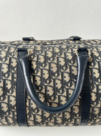 Vintage 70s Dior trotter oblique monogram canvas bowling bag