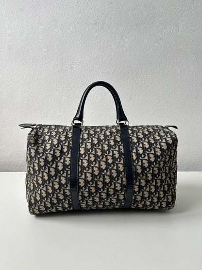 Vintage 70s Dior trotter oblique monogram canvas bowling bag