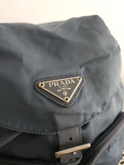 Vintage 90s Prada nylon triangle logo mini cargo backpack