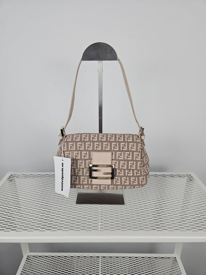 Fendi zucca monogram canvas mini baguette