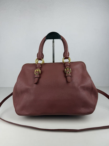 Miu Miu madras leather mini bowling bag