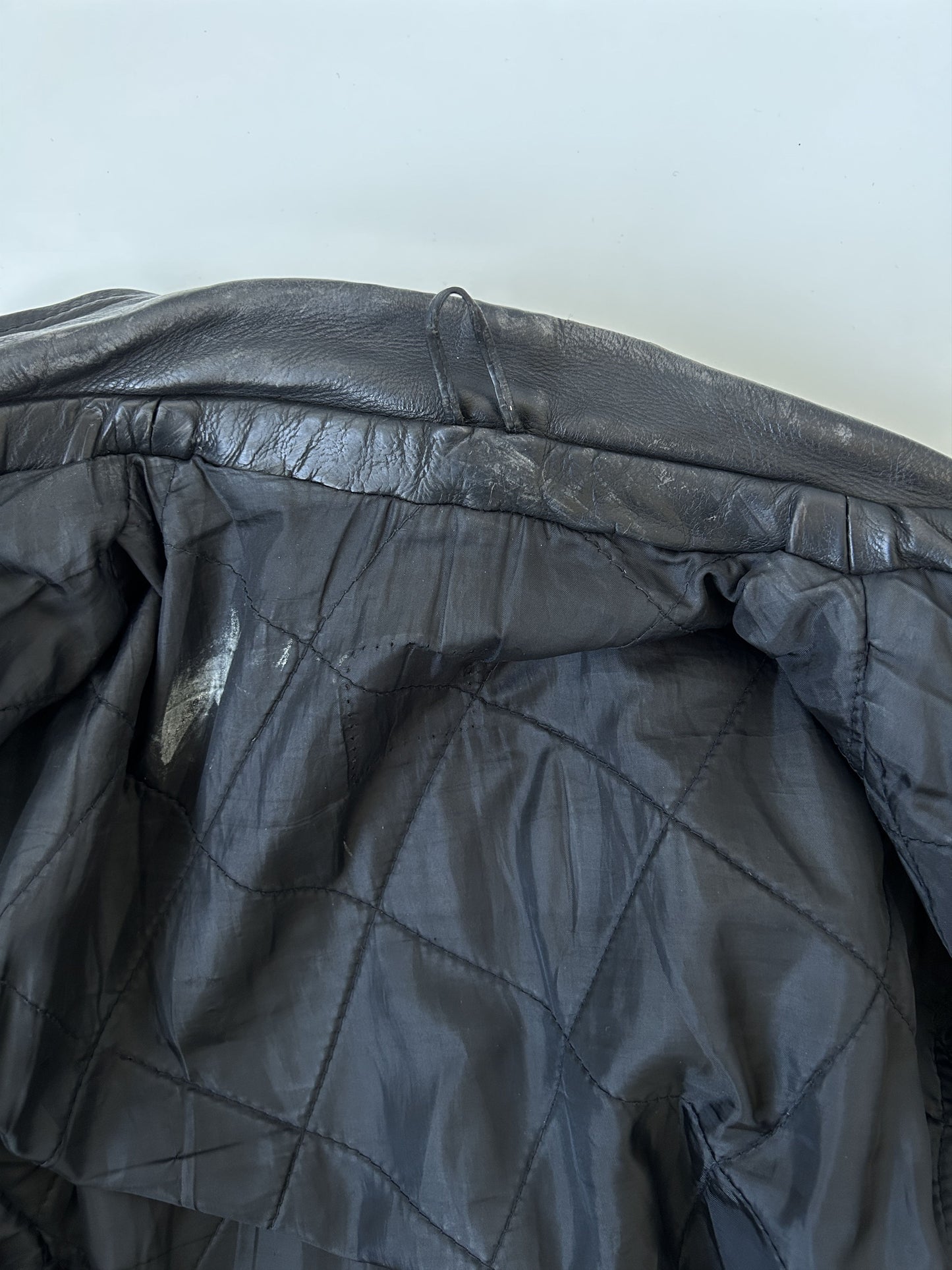 Vintage ramones biker leather jacket