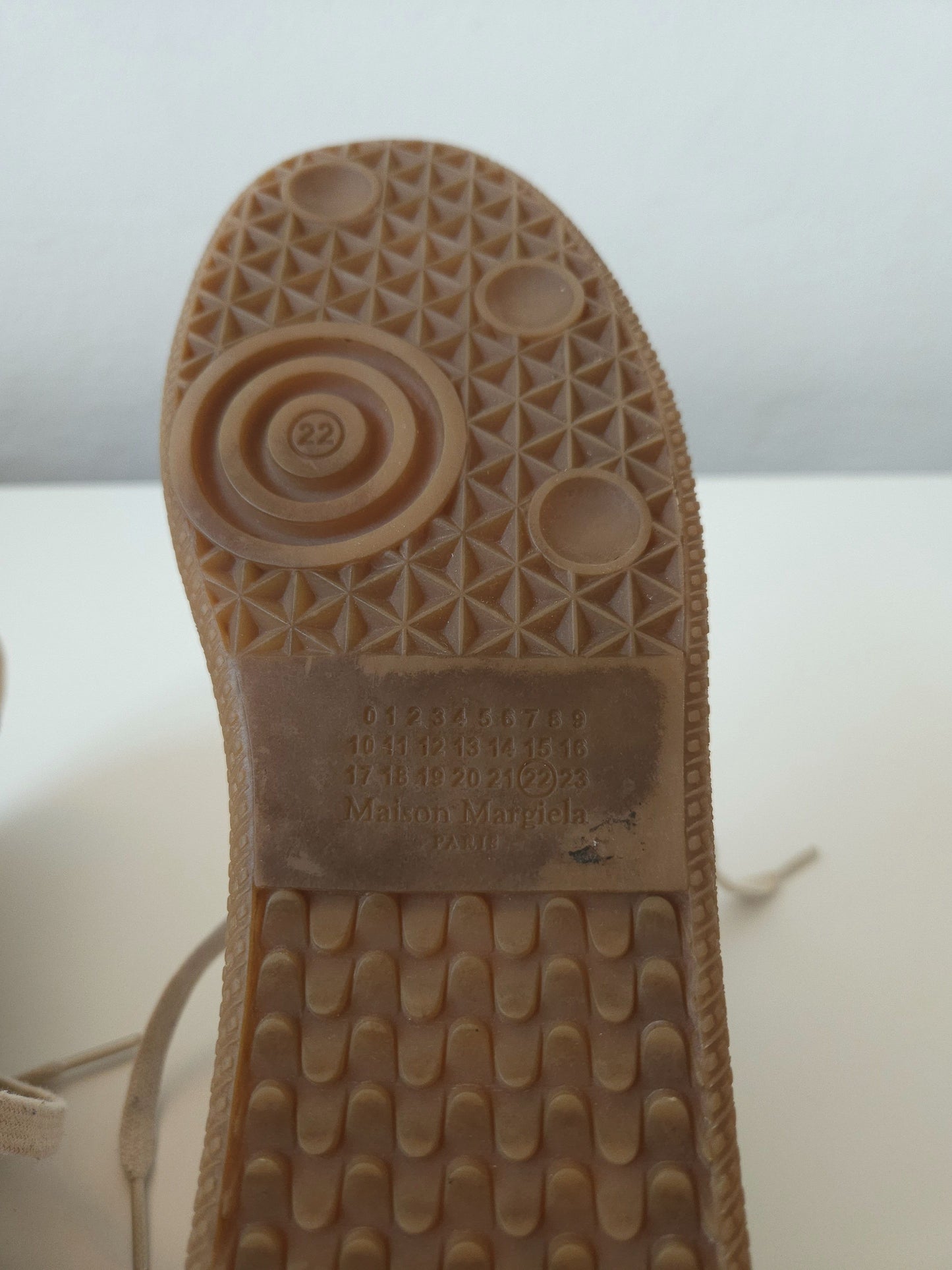 Maison Margiela replica sneakers in dusty pink/ beige