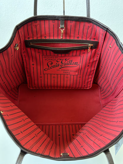 Louis vuitton damier ebene neverfull GM tote bag