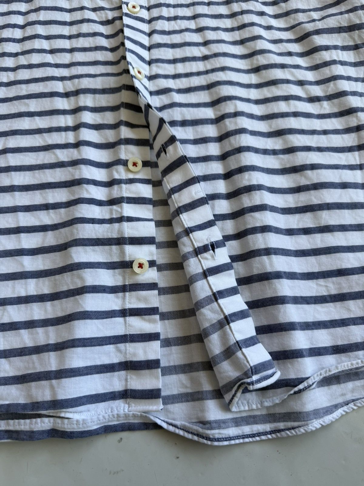 Burberry black label striped short sleeve shirt
