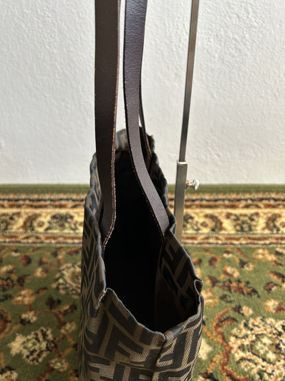 Vintage y2k fendi ff zucca monogram tote bag