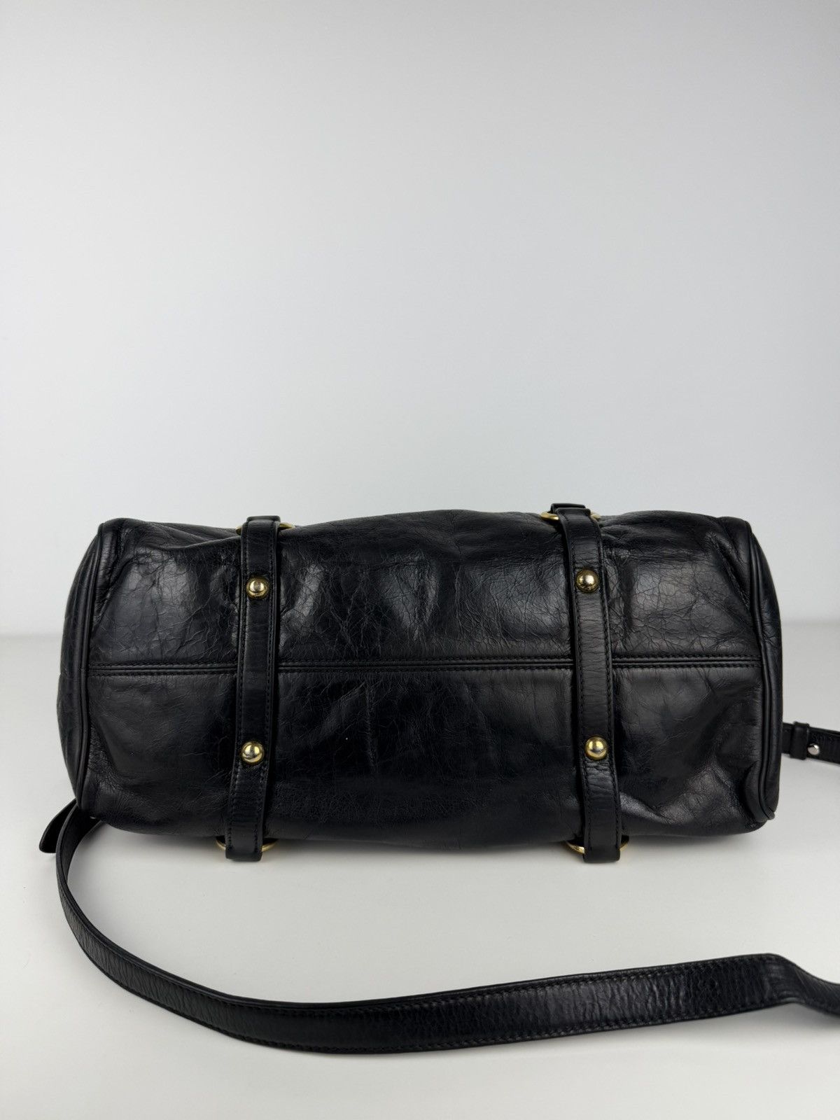 Miu miu vitello bow bag in black