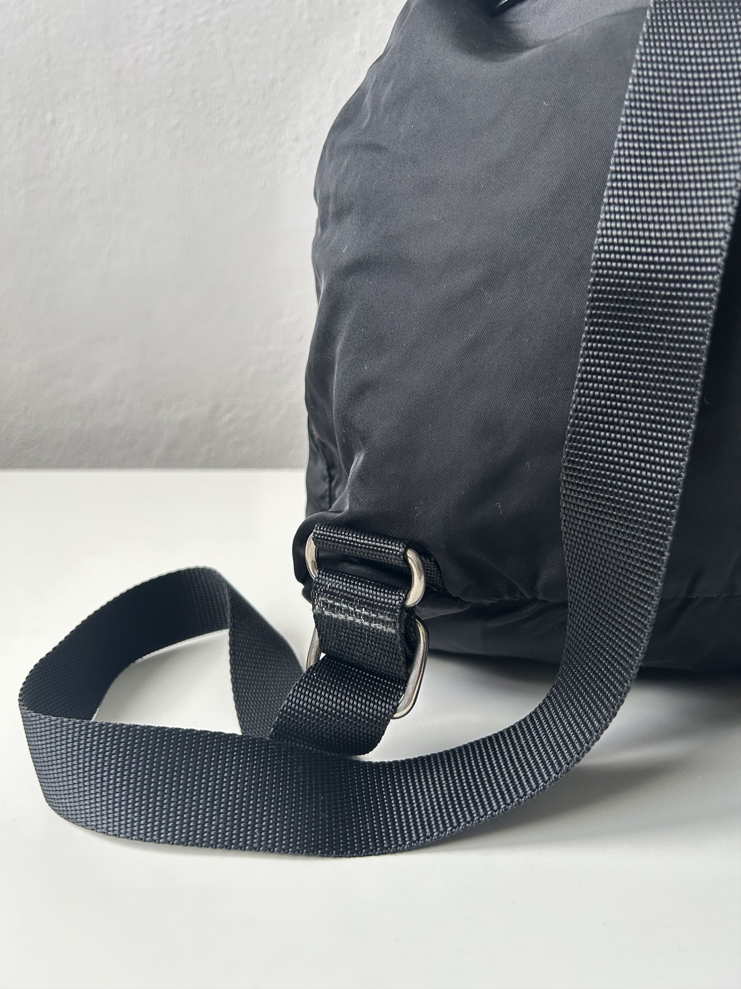 Vintage Prada nylon triangle logo cargo backpack