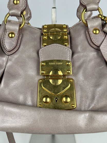 Miu miu mini bow bag in dusty pink