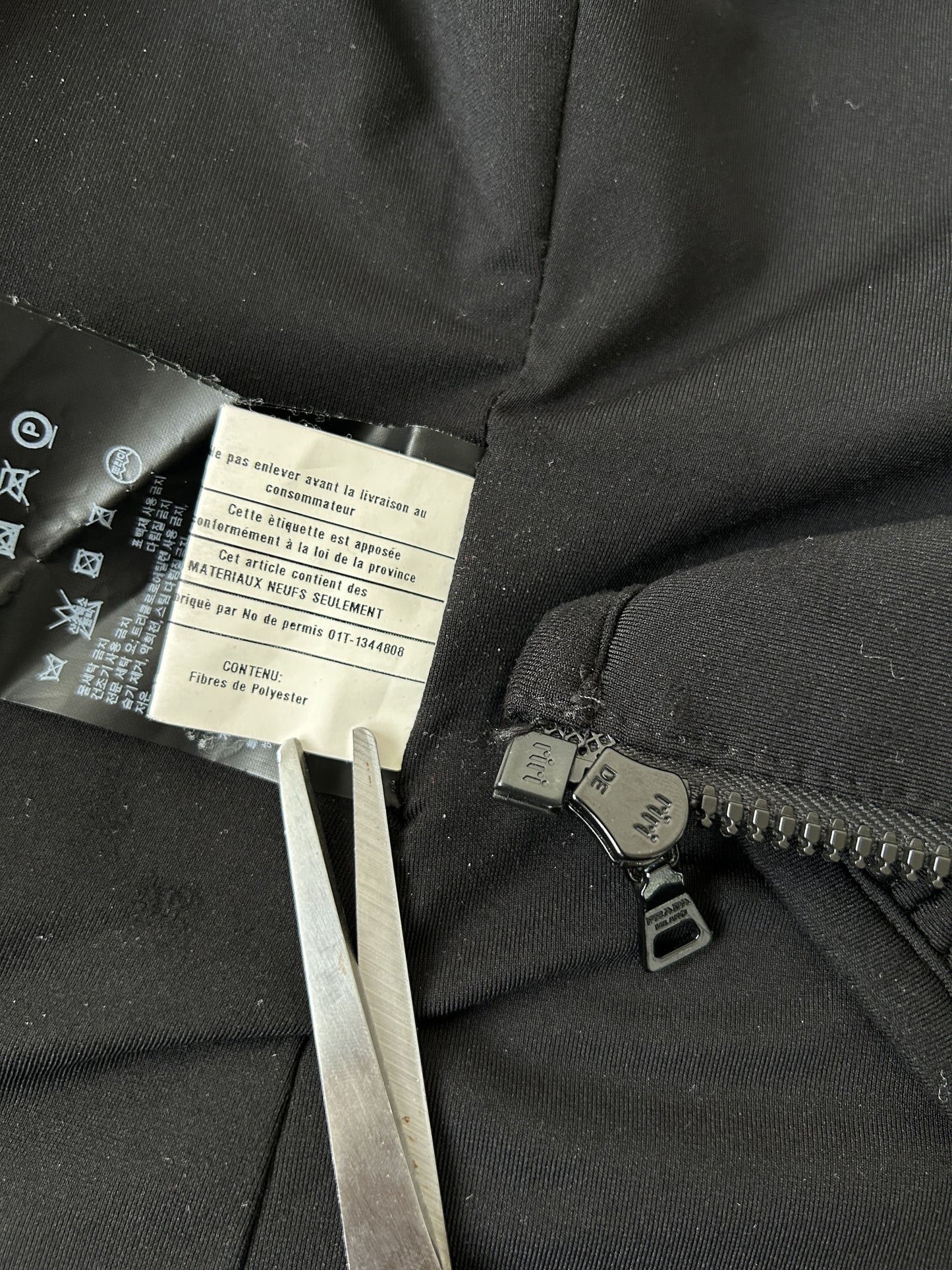 Archive AW2011 Prada pleated full zip sweatshirt