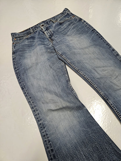 Vintage y2k levis 544 distressed flared denim