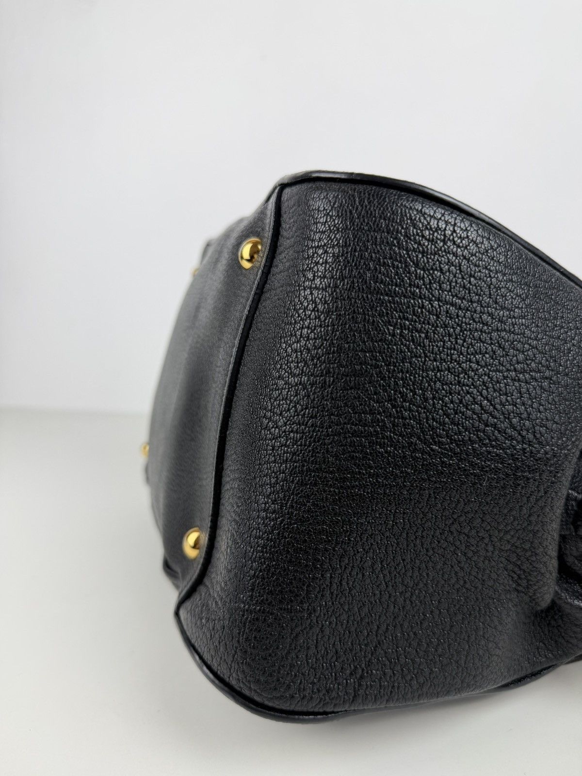 Miu miu madras leather mini boston bag