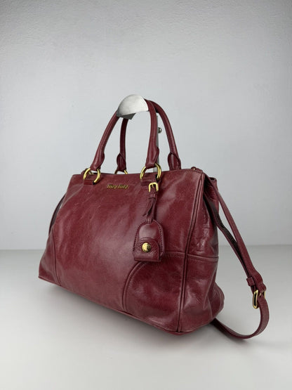 Miu miu vitello lux leather tote bag