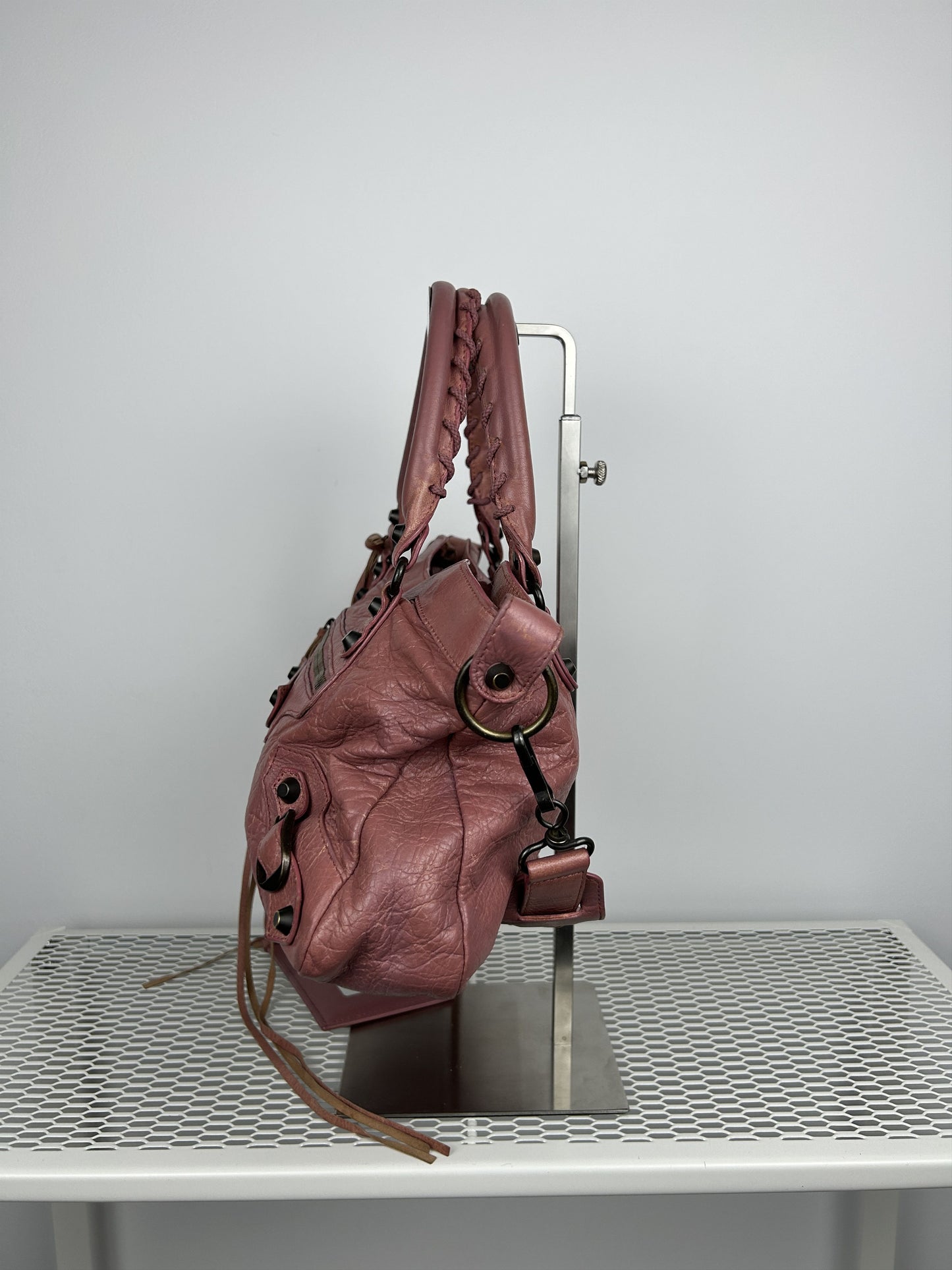 Balenciaga first bag in dusty pink