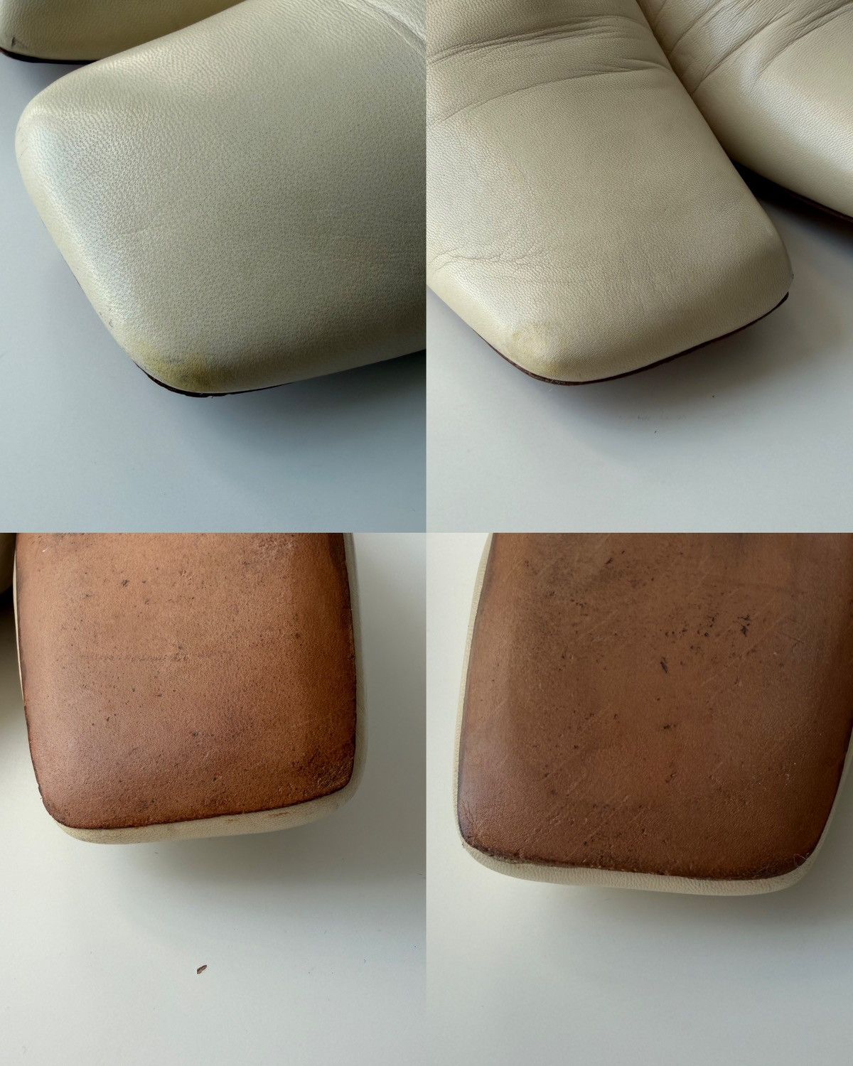 Vintage Louis Vuitton square toe block heel flats