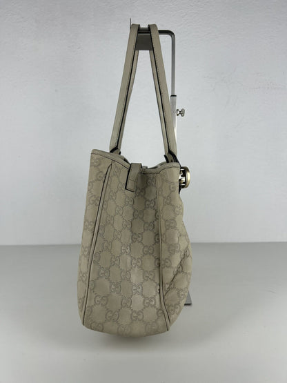 Gucci guccissima twins leather monogram tote bag
