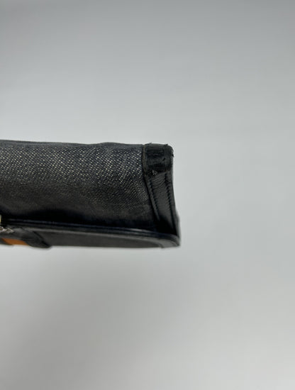 Dior flight monogram canvas and leather long trifold wallet