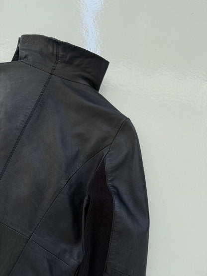 Vintage Saint Tropez asymmetrical leather jacket