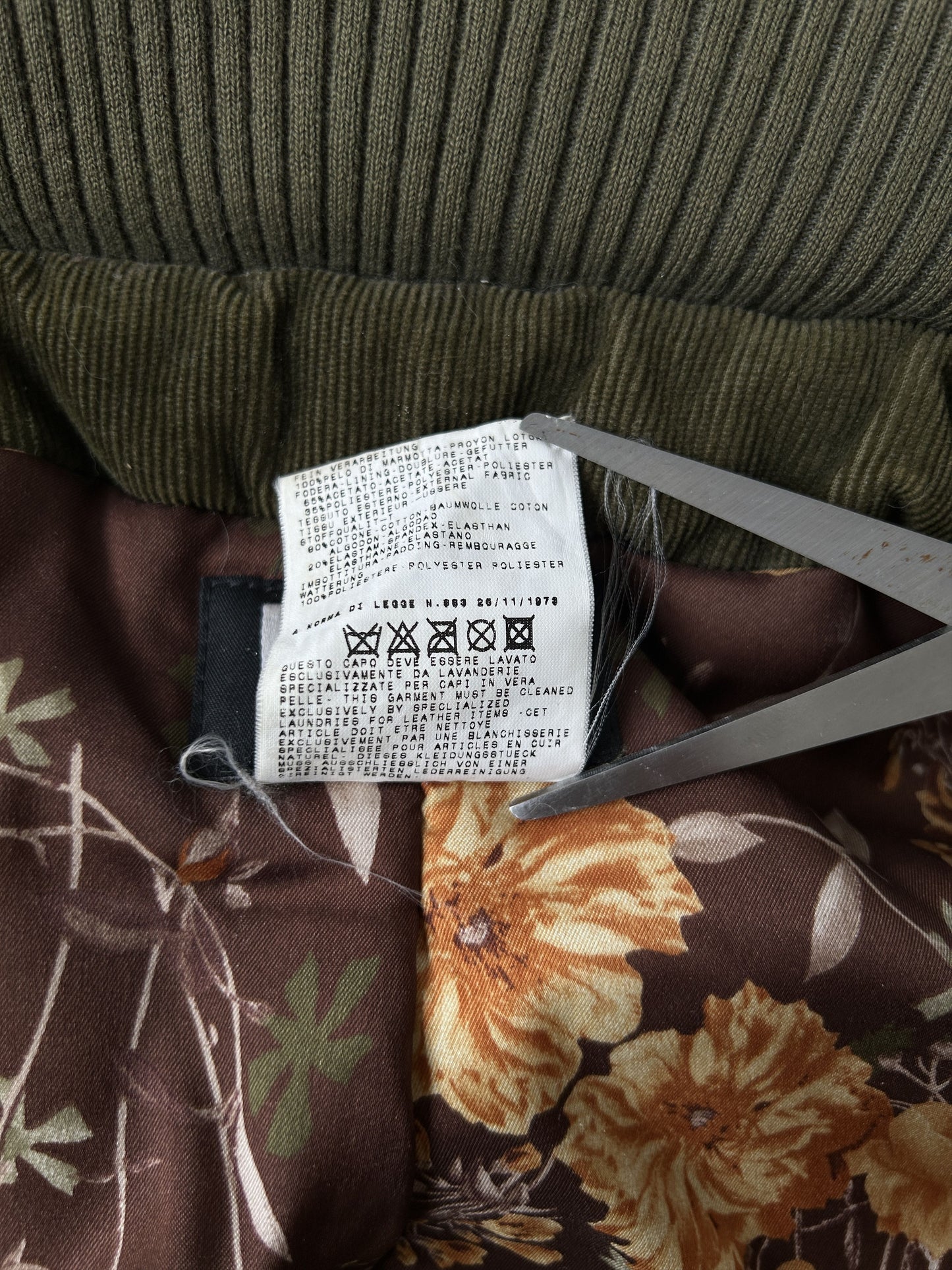 Archive y2k Dolce Gabbana corduroy hooded bomber