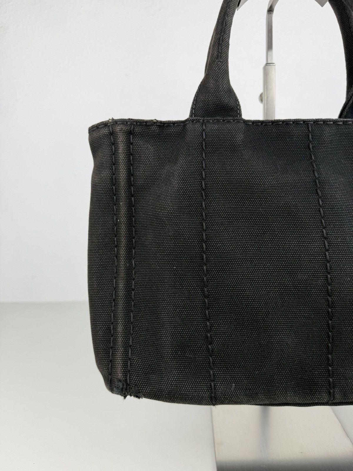 Prada canapa canvas tote small