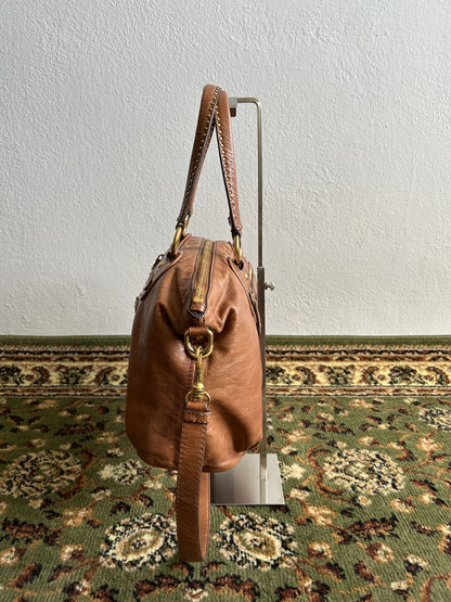 Vintage y2k miu miu leather top zip charm studded handbag