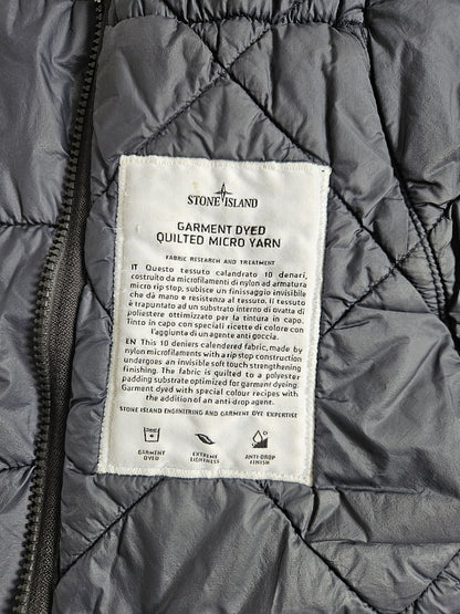 Stone Island garment dyed quilted micro yarn light down jacket