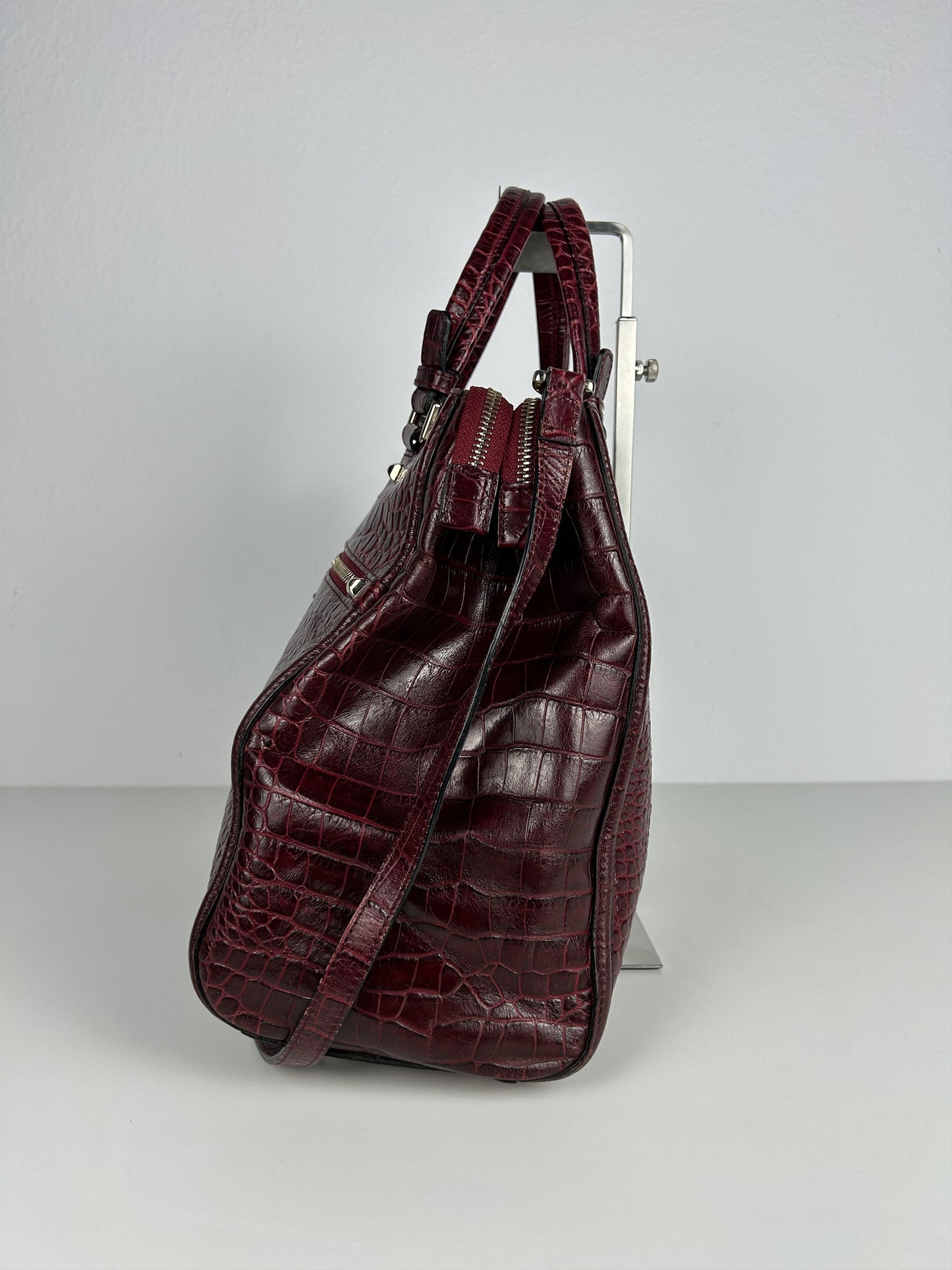 Vintage Y2k Cavalli class embossed leather handbag