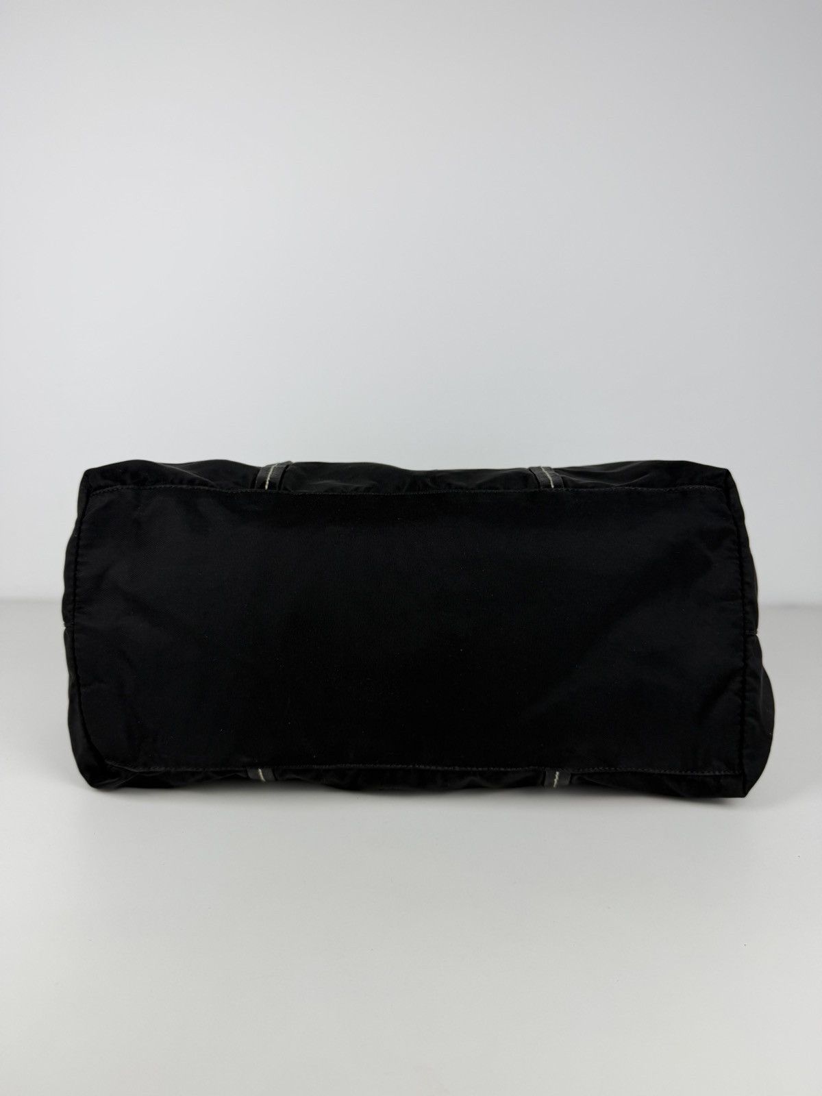 Prada tessuto nylon triangle logo tote bag