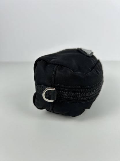Prada nylon triangle logo mini pouch