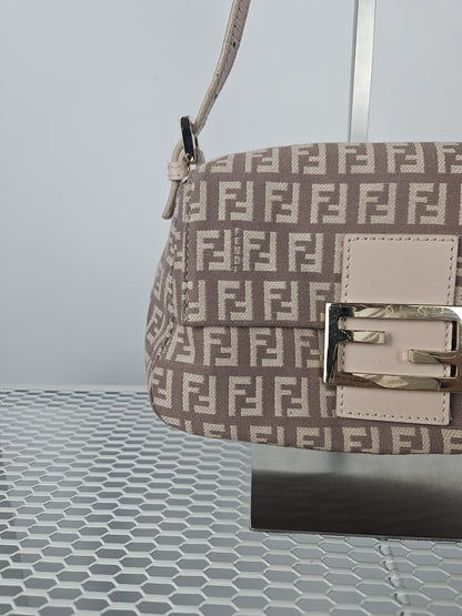 Fendi zucca monogram canvas mini baguette